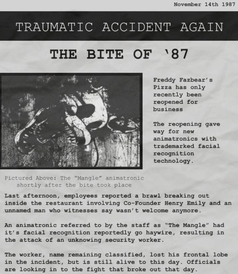 BITE OF 87 newspaper reporting by u/alexanderthemeander Fandom