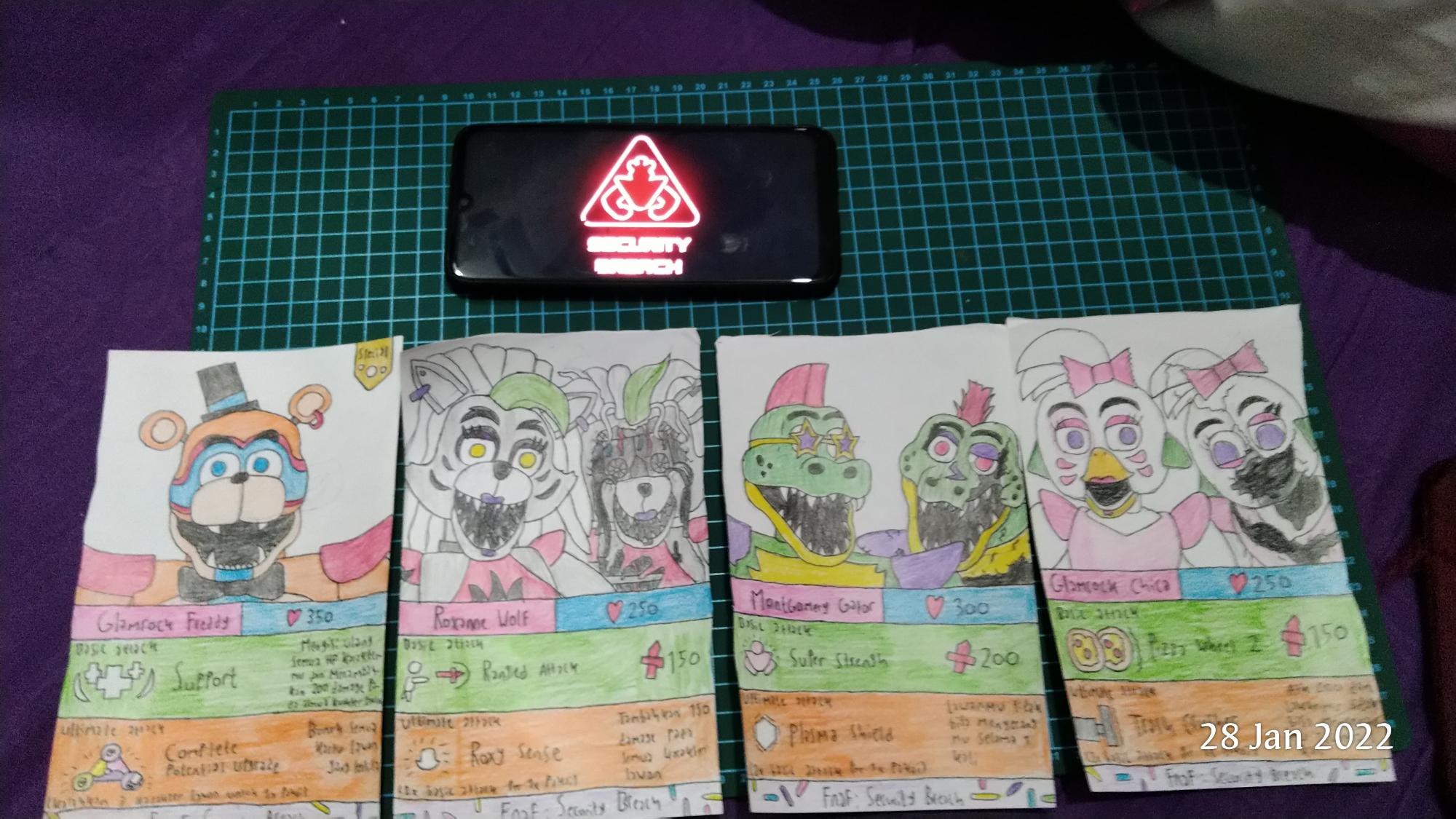 Made an Edit of what I'd like the Fnaf Security Breach Steam trading cards  to look like! Really hope we get some trading cards with this game as we  haven't with any