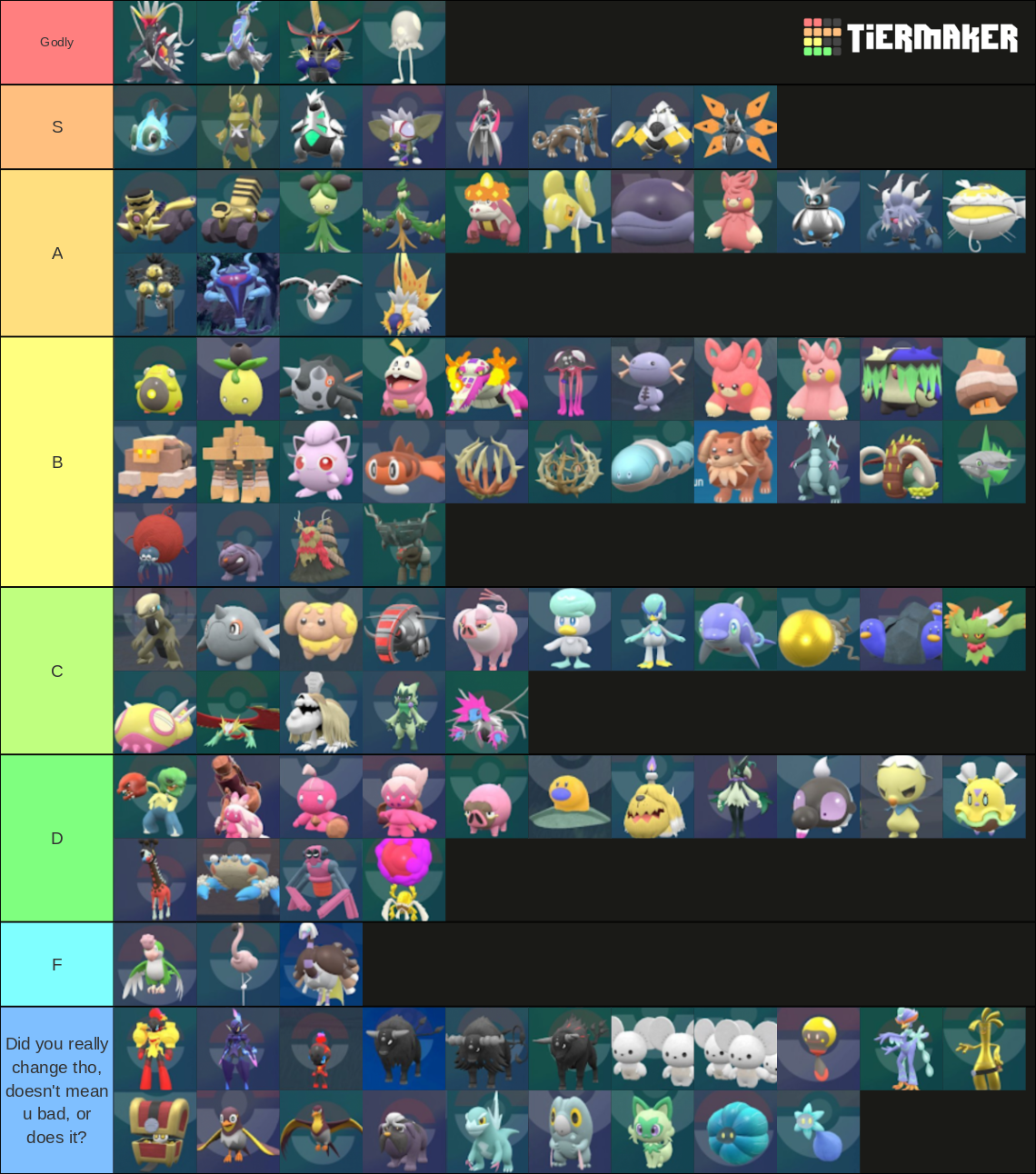 my shiny tierlist