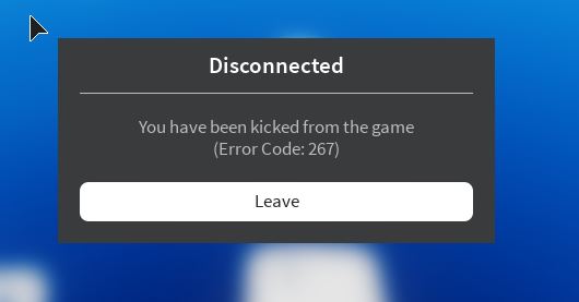 Roblox Error Code 267 Not Whitelisted