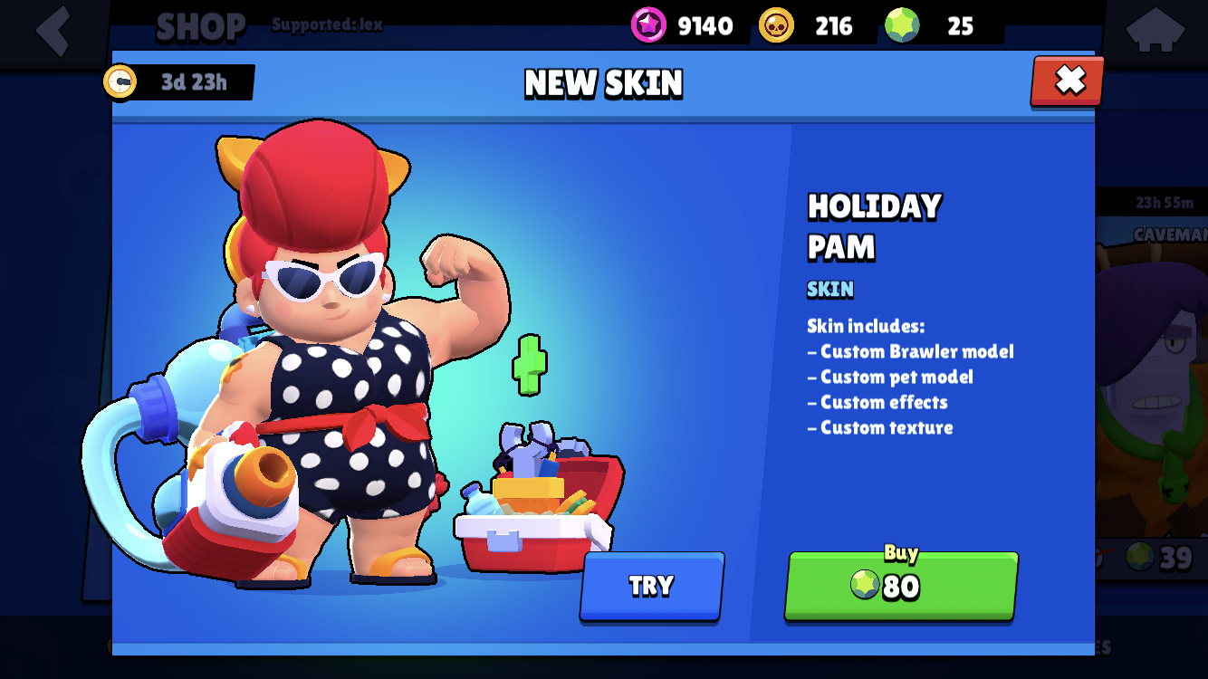 Summer Bikini Holiday Pam Is Here Fandom - brawl stars png pam