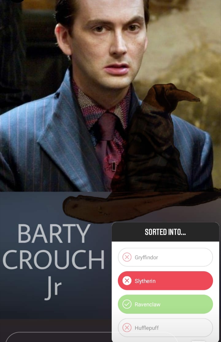 Barty Crouch Jr S Hogwarts House Fandom