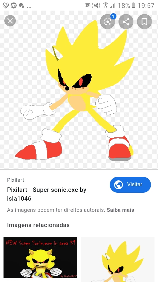 Pixilart - Super sonic.exe by isla1046