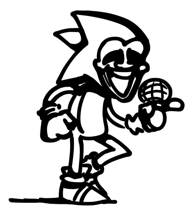 Majin Sonic from Sonic CD - Drawception