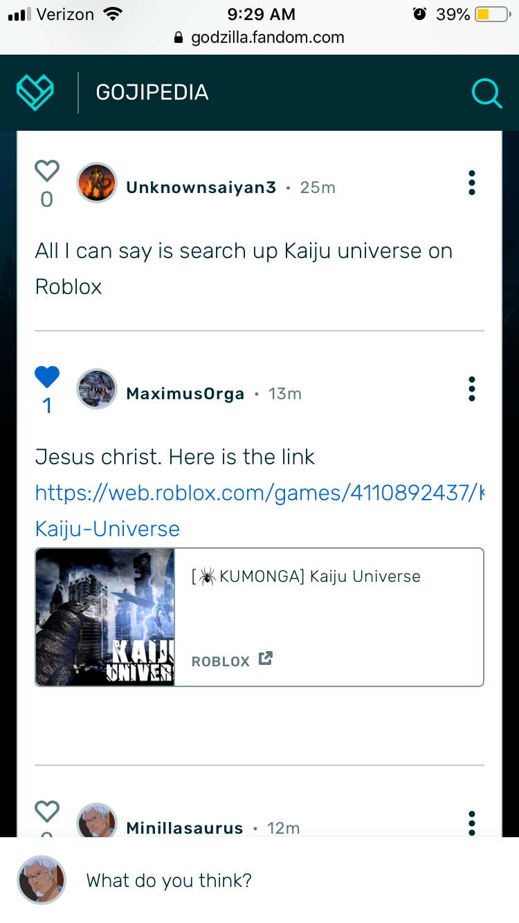 Roblox Kaiju Universe Fandom - roblox jesus christ