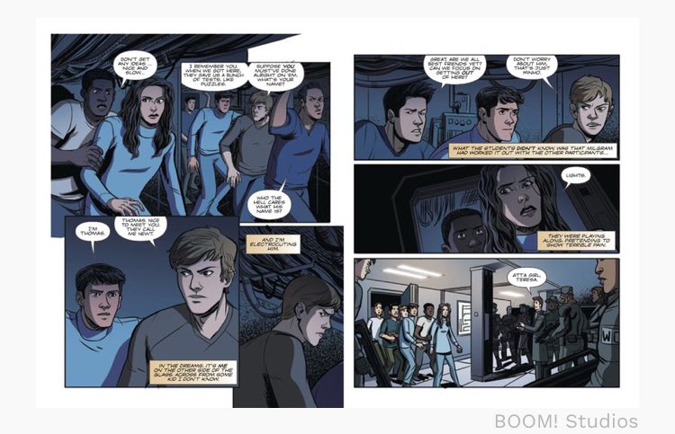 See the cover of the 'Maze Runner' graphic novel