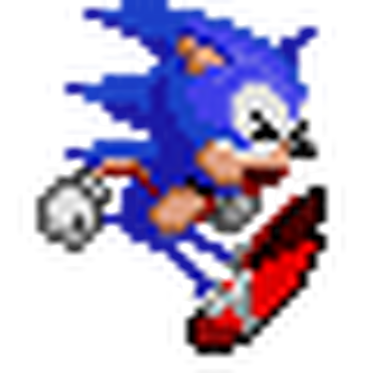 Unused Sonic sneezing sprite from Sonic 1 on Make a GIF