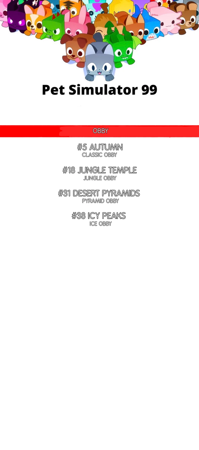 Pet Simulator 99 - Obby | Fandom