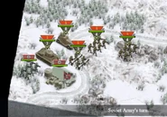 A BA 20 and a couple of other units close in on the german camp.