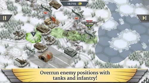Overrun enemy positions with tanks & infantries!
