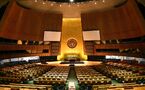 The UN General Assembly's hall.