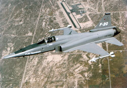 F-20 flying