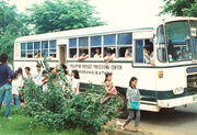 Philippine refugee processing center bus