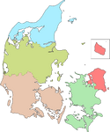 The regions of Denmark as of 2015.
