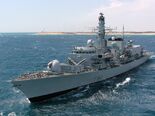 HMS Somerset at Cape Trafalgar in June of 2005.