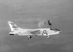 Pilot ejects from RF-8A 1963