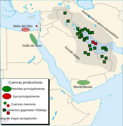 Regiones petroleras - Medio Oriente