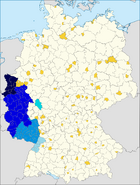Prussian blue= Lower Rhine, Navy blue= The Rhineland proper, Sky blue= Some times considered Rhineland after WW2, Duck egg blue= included in some post-WW2 Franco-British plans on what they planned for the reconstructed Rhineland, and Cyan for included as a part of the Victorian era Prussian Rhineland Province. Prussian blue, Navy Blue, the north and west of Sky blue and Cyan were all part of the Victorian era Prussian Rhineland Province. France tried to set up a Rhinish puppet state in the 1920s.