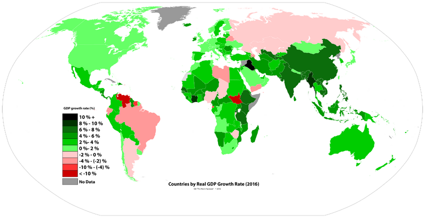 Countries by Real GDP Growth Rate (2016)