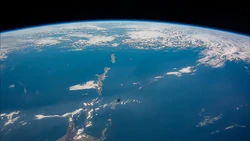 Southern Kuril islands seen from the International Space Station.