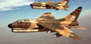 3d Tactical Fighter Squadron A-7Ds in Flight