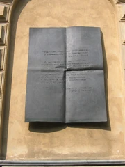 The commemorative plaque at the University of Warsaw for the students demanding freedom of speech in 1968.
