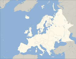 Europe polar stereographic Caucasus Urals boundary