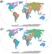 Democracy rates in 1975 and 2005 compared