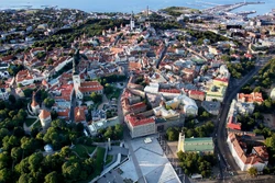 An aerial view of Tallinn in 2015