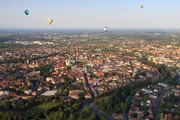 An aerial view of Münster on 27 August 2009.