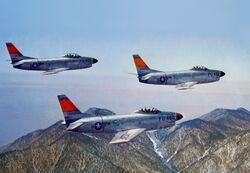 North American F-86D-1s USAF in flight