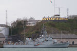 The Irish Navy ship, Coastal patrol vessel LE Ciara (P42), at Haulbowline on 29 March 2008.