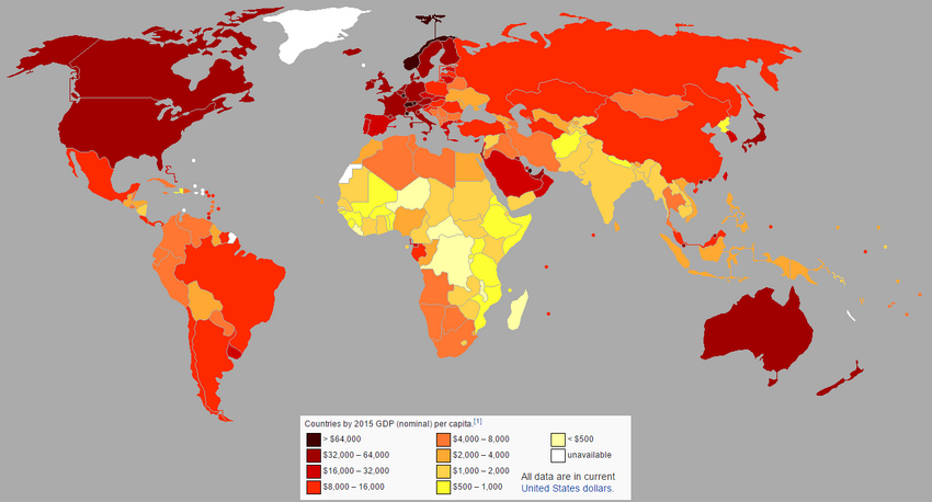 GDP per capita (nominal) 2015