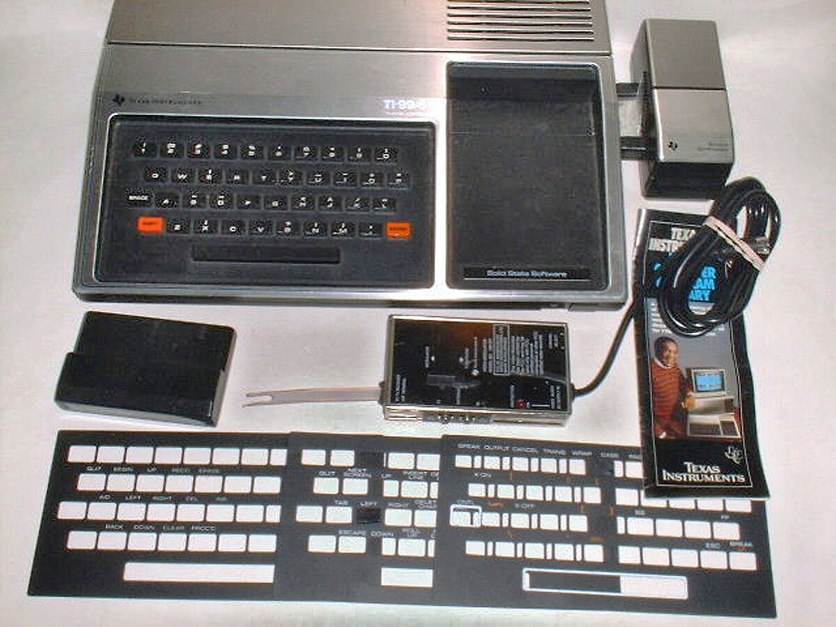 TEXAS INSTRUMENS TI-99/4aセット フルメンテ SDカード 1981 Texas Instruments TI-99/4A Cartridge & Manual