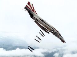 F-4B VF-111 dropping bombs on Vietnam