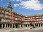 The Plaza Mayor, Madrid, with the Casa de la Panadería to the left.