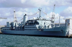 The fleet replenishment vessel RFA Fort Rosalie at HMNB Plymouth Navy Days. Author: The original uploader was Dmgerrard at English Wikipedia.