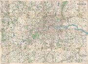 1920 Bacon Pocket Map of London, England and Environs - Geographicus - London-bacon-1920