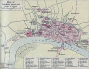 Plan of London in 1300