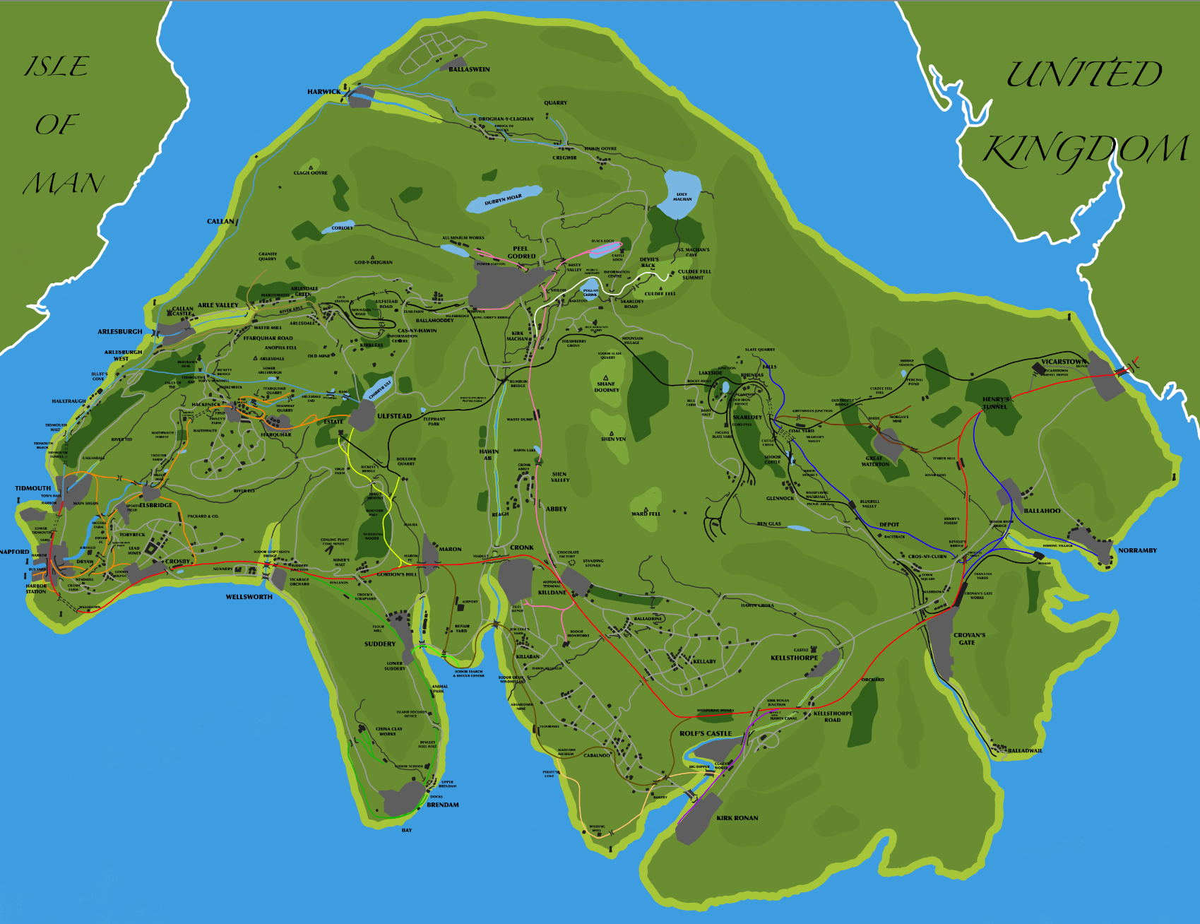 My map of sodor with almost every location from all eras | Fandom