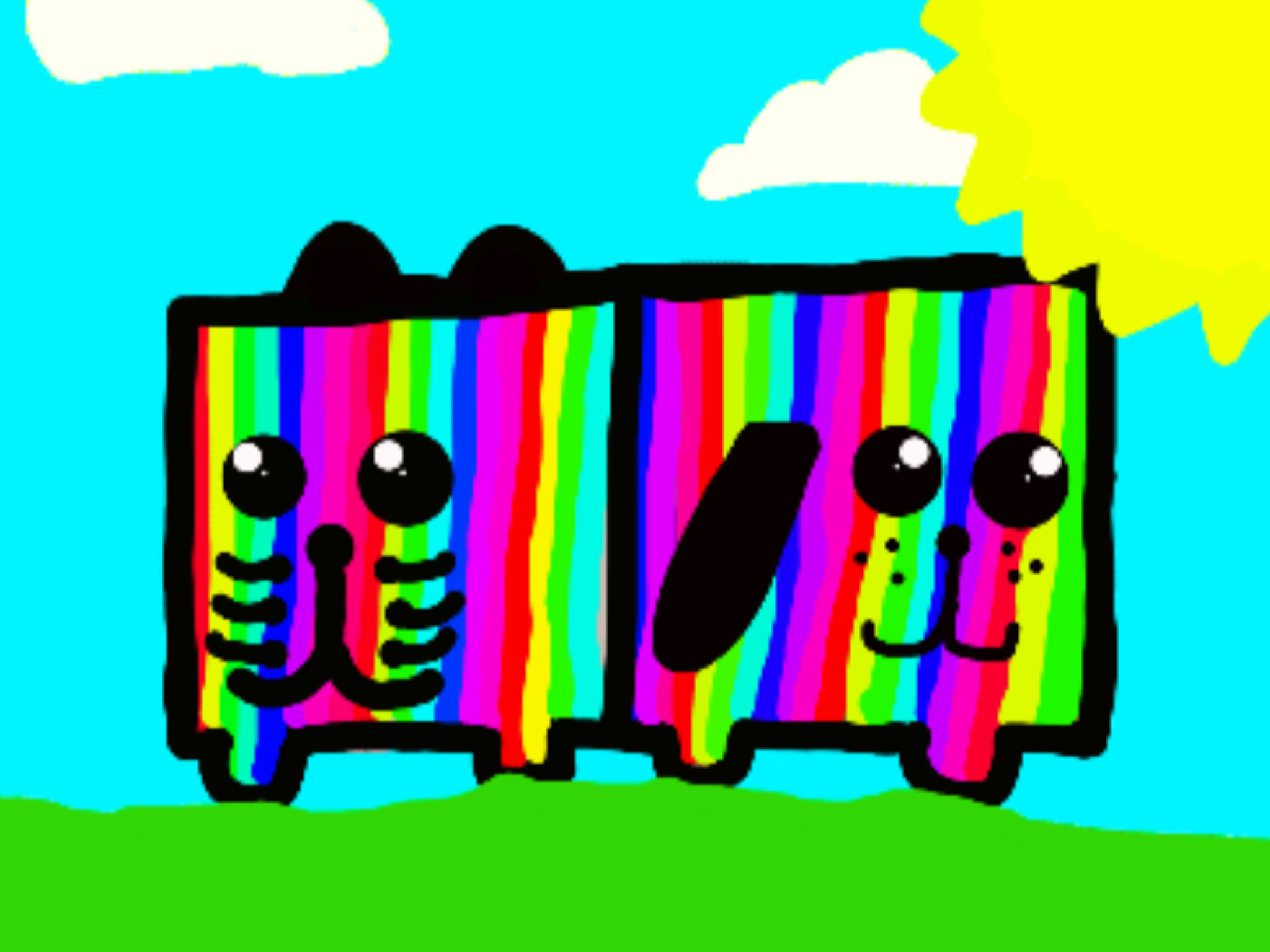 Rainbow Dog Cat Bubble Gum Simulator