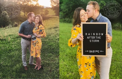 Pregnancy announcement.