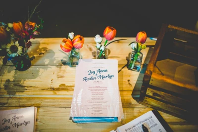 The wedding program.