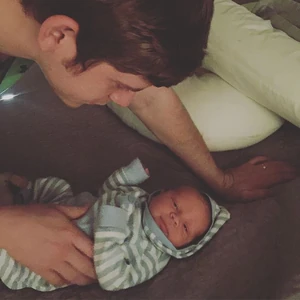 Austin and baby Gideon.