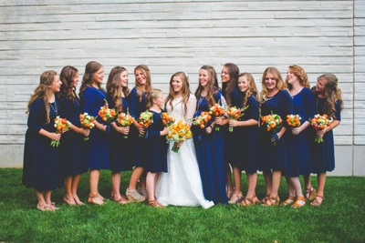 Joy and her bridesmaids.