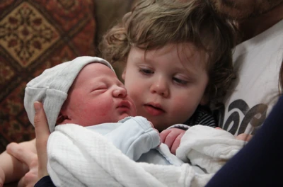 Spurgeon and baby Henry.