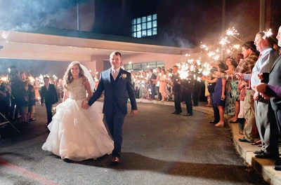 Kendra and Joe leave the reception.