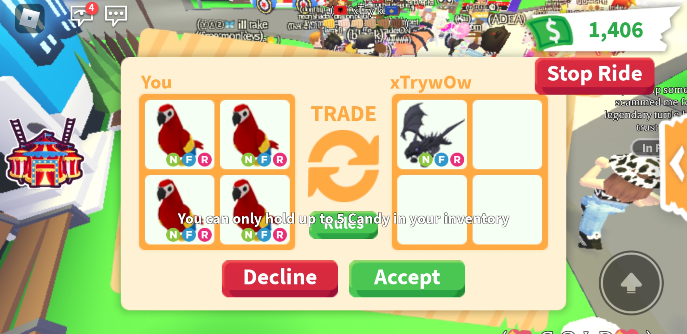 W F L I Declined Because I Heard A Neon Parrot Is Worth More Than A Shadow Right Fandom - shadow cali has got the rarest white agony pet in roblox pet