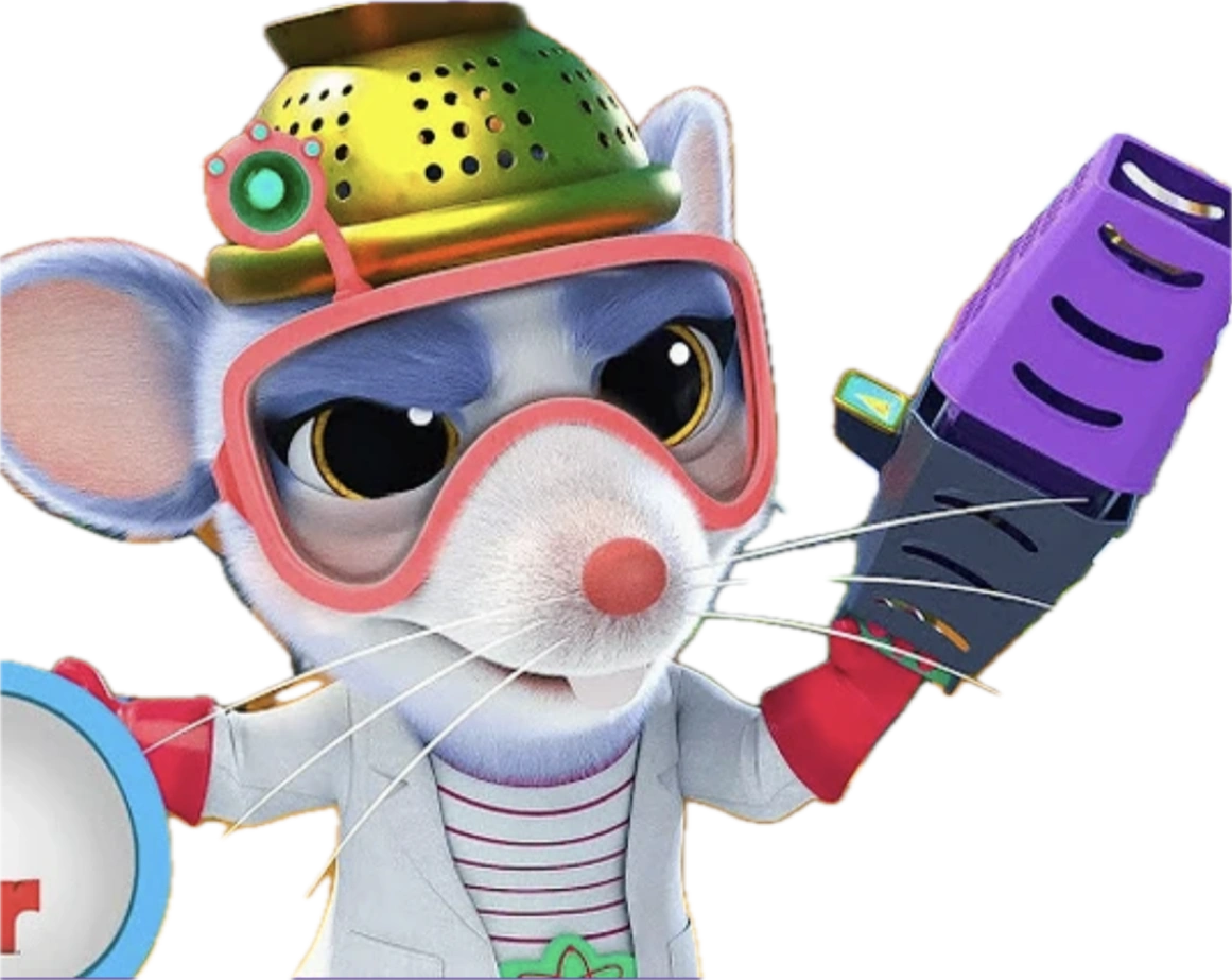 Lab rat and her cheese ray in no background | Fandom