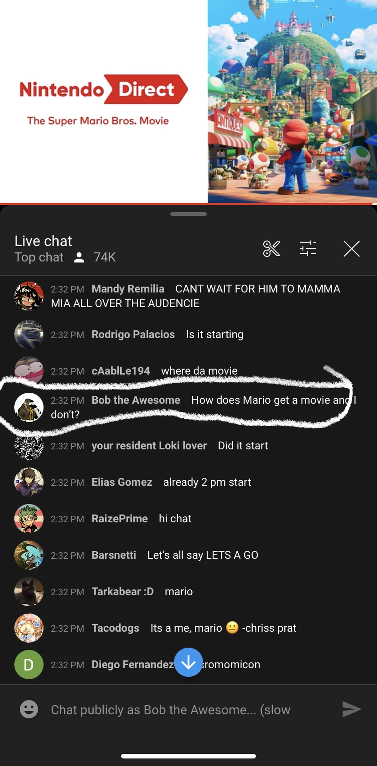 What Is Bob Doing In The Nintendo Direct Live Chat Fandom